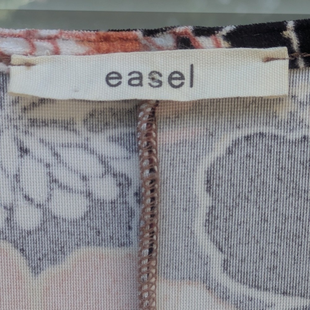 Easel Floral Open Front Kimono Cardigan Ruffle Bell Sleeve Boho Multi Color - Picture 3 of 4
